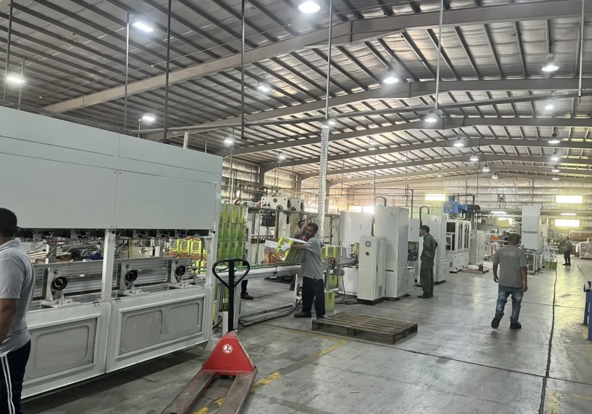 Industrial packaging manufacturing facility interior